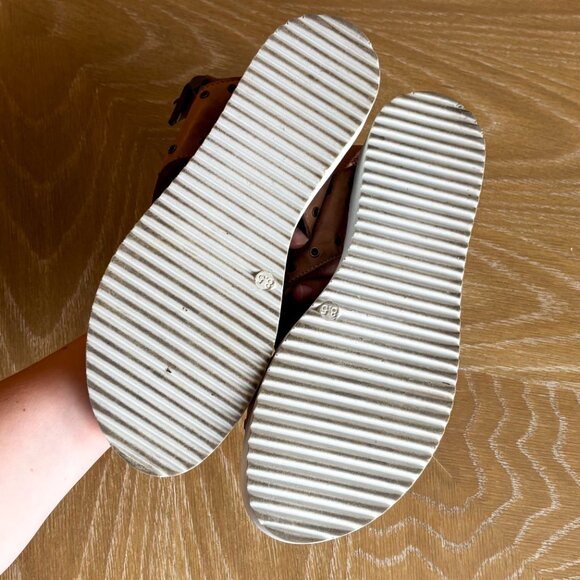 ROAN by Bed Stu Size 8.5 Brown Leather HALI Flat Sandal Preppy Summer - Picture 5 of 8